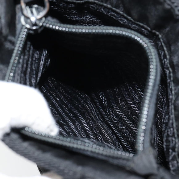 PRADA Hand Bag Nylon Black Auth BA8979