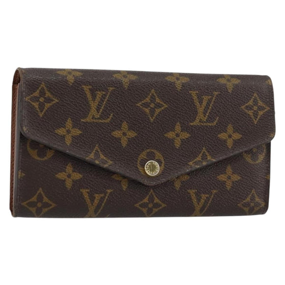 LOUIS VUITTON Monogram Portefeuille Sarah Long Wallet M61734 LV Auth BA8981