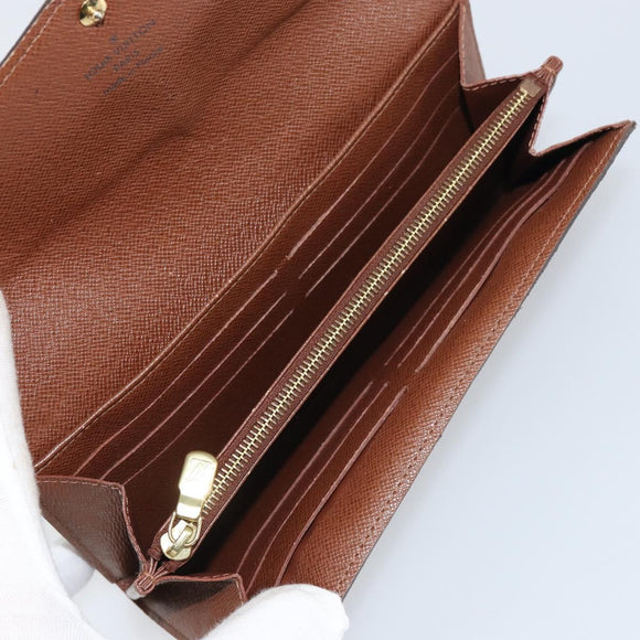 LOUIS VUITTON Monogram Portefeuille Sarah Long Wallet M61734 LV Auth BA8981