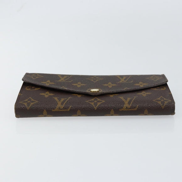 LOUIS VUITTON Monogram Portefeuille Sarah Long Wallet M61734 LV Auth BA8981