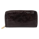 LOUIS VUITTON Monogram Vernis Zippy Wallet Wallet Amarante M93522 Auth BA8982-13