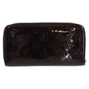LOUIS VUITTON Monogram Vernis Zippy Wallet Wallet Amarante M93522 Auth BA8982-2