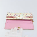 LOUIS VUITTON Multicolor Portefeuille Sarah Wallet White M93532 LV Auth BA8984-18