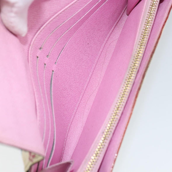 LOUIS VUITTON Multicolor Portefeuille Sarah Wallet White M93532 LV Auth BA8984