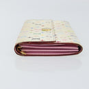 LOUIS VUITTON Multicolor Portefeuille Sarah Wallet White M93532 LV Auth BA8984-4