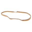 LOUIS VUITTON Shoulder Strap Leather 44.1"" Beige LV Auth BA8985-3