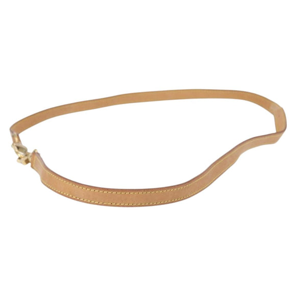 LOUIS VUITTON Shoulder Strap Leather 44.1"" Beige LV Auth BA8985