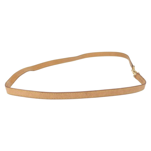 LOUIS VUITTON Shoulder Strap Leather 44.1"" Beige LV Auth BA8985