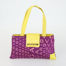 VALENTINO Bulgari Chloe Bag Leather Canvas 3 Set Pink Brown purple Auth BA8988-10