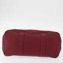 HERMES Garden Party MM Hand Bag Canvas Leather Red Auth BA8990-9