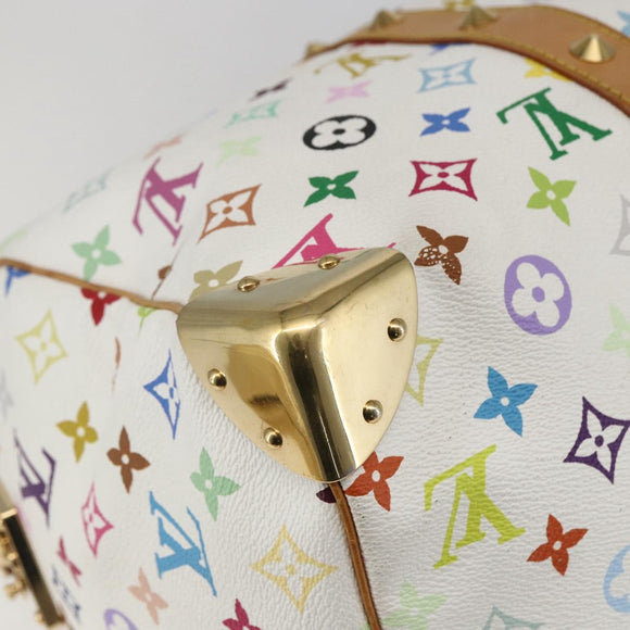 LOUIS VUITTON Monogram Multicolor Keepall 45 Bag White M92641 LV Auth BA8992SAV