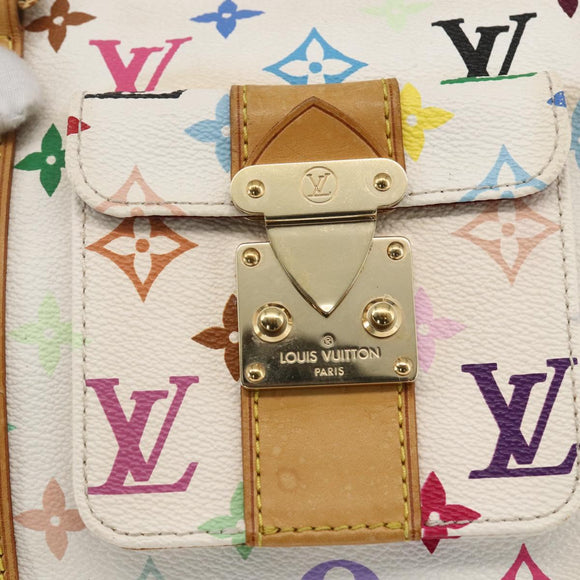 LOUIS VUITTON Monogram Multicolor Keepall 45 Bag White M92641 LV Auth BA8992SAV