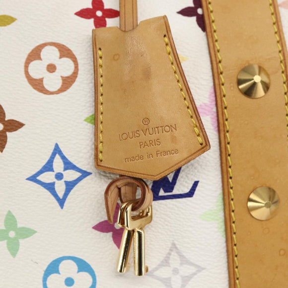 LOUIS VUITTON Monogram Multicolor Keepall 45 Bag White M92641 LV Auth BA8992SAV