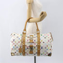 LOUIS VUITTON Monogram Multicolor Keepall 45 Bag White M92641 LV Auth BA8992SAV-25
