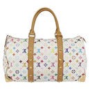 LOUIS VUITTON Monogram Multicolor Keepall 45 Bag White M92641 LV Auth BA8992SAV-2