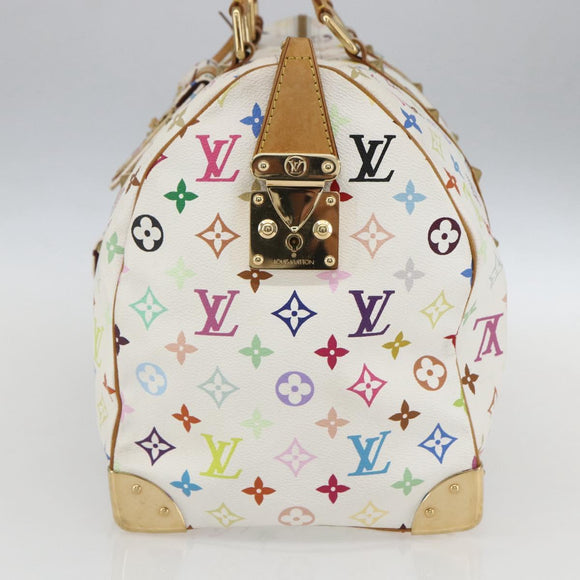 LOUIS VUITTON Monogram Multicolor Keepall 45 Bag White M92641 LV Auth BA8992SAV