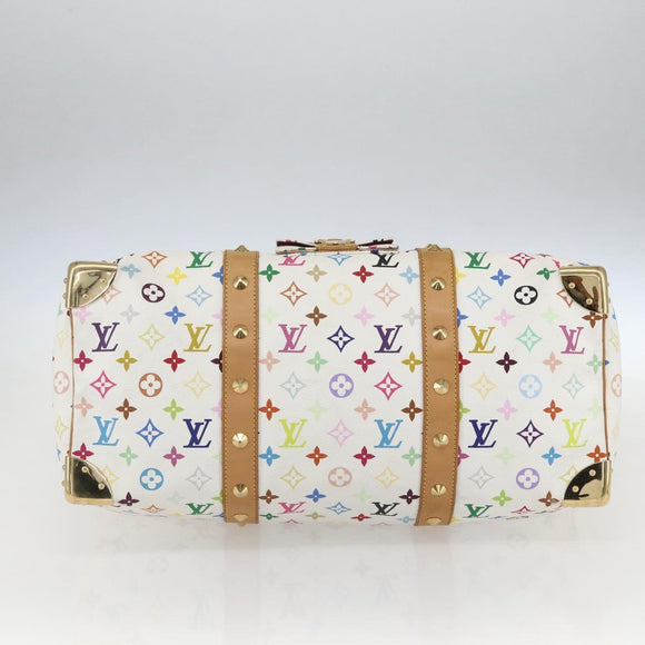 LOUIS VUITTON Monogram Multicolor Keepall 45 Bag White M92641 LV Auth BA8992SAV