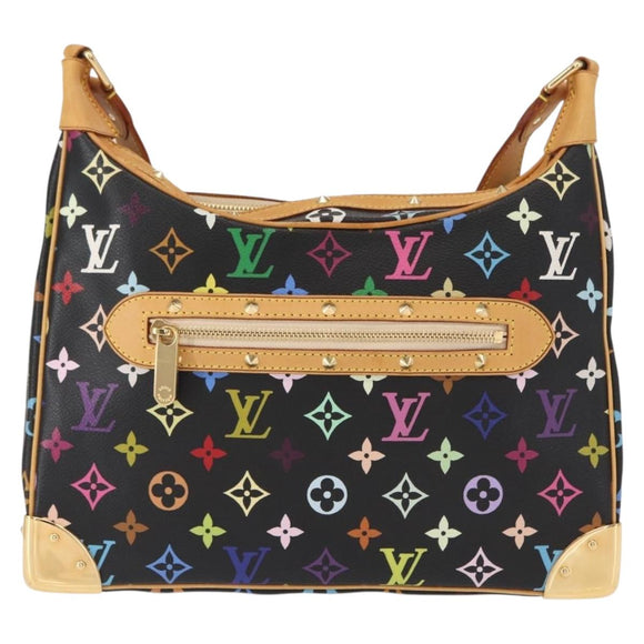 LOUIS VUITTON Monogram Multicolor Boulogne Bag Black M92638 LV Auth BA8993V