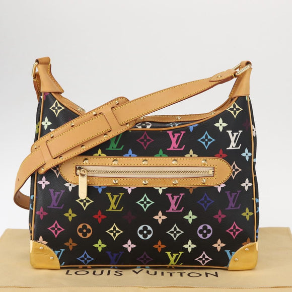 LOUIS VUITTON Monogram Multicolor Boulogne Bag Black M92638 LV Auth BA8993V