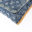 LOUIS VUITTON Monogram Denim Flat Shopper Tote Bag Blue M95018 LV Auth BA8994SAV-14