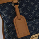 LOUIS VUITTON Monogram Denim Flat Shopper Tote Bag Blue M95018 LV Auth BA8994SAV-17