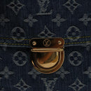 LOUIS VUITTON Monogram Denim Flat Shopper Tote Bag Blue M95018 LV Auth BA8994SAV-18