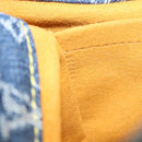 LOUIS VUITTON Monogram Denim Flat Shopper Tote Bag Blue M95018 LV Auth BA8994SAV-11