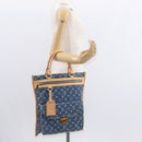 LOUIS VUITTON Monogram Denim Flat Shopper Tote Bag Blue M95018 LV Auth BA8994SAV-24