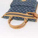 LOUIS VUITTON Monogram Denim Flat Shopper Tote Bag Blue M95018 LV Auth BA8994SAV-6