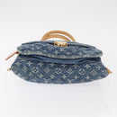 LOUIS VUITTON Monogram Denim Flat Shopper Tote Bag Blue M95018 LV Auth BA8994SAV-5