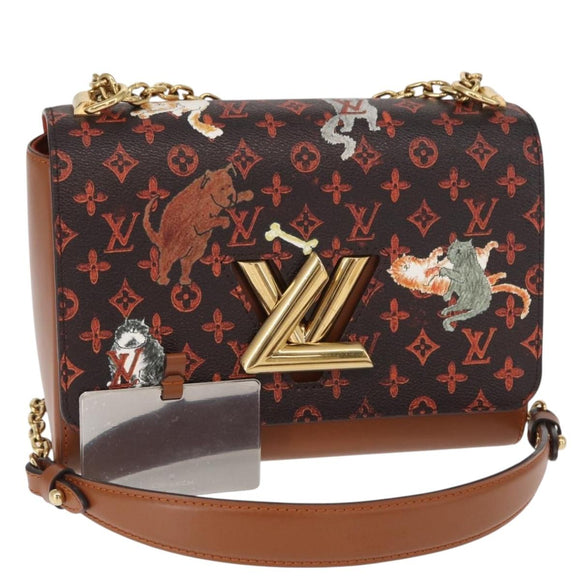 LOUIS VUITTON Catgram Twist MM Umhängetasche M44408 LV Auth BA8995SAM