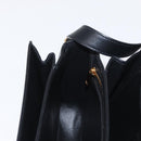 CELINE Teen Triomphe Shoulder Bag Leather Canvas Black White Auth BA8997M-19