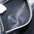 CELINE Teen Triomphe Shoulder Bag Leather Canvas Black White Auth BA8997M-22