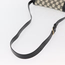 CELINE Teen Triomphe Shoulder Bag Leather Canvas Black White Auth BA8997M-7