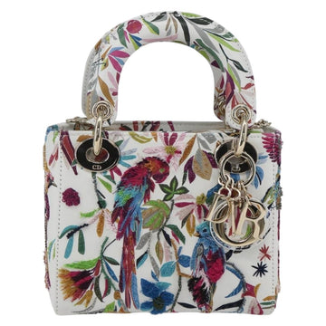 Christian Dior Lady D Joy Hand Bag Leather 2way Multicolor Gold Auth BA8998SM - 0