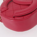 CHANEL Matelasse Chain Big Coco Camera Bag Bag Lamb Skin Pink CC Auth BA8999SAM-11