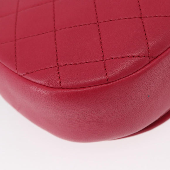 CHANEL Matelasse Chain Big Coco Camera Bag Bag Lamb Skin Pink CC Auth BA8999SAM