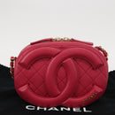 CHANEL Matelasse Chain Big Coco Camera Bag Bag Lamb Skin Pink CC Auth BA8999SAM-24