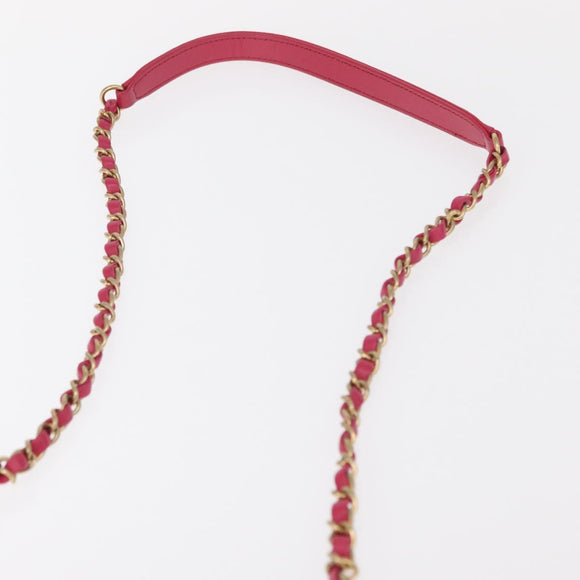 CHANEL Matelasse Chain Big Coco Camera Bag Bag Lamb Skin Pink CC Auth BA8999SAM