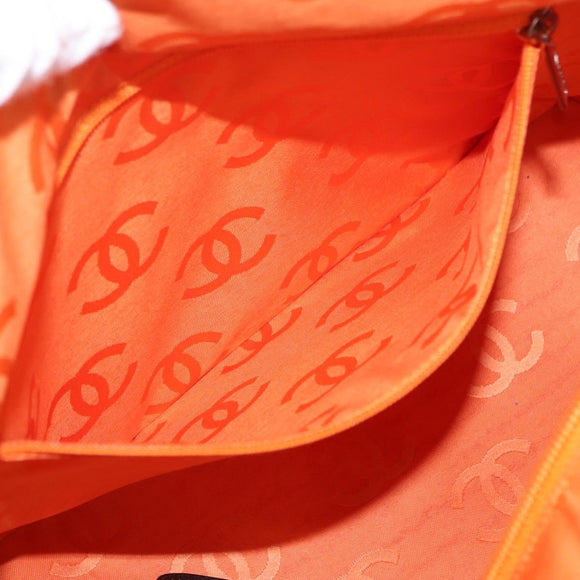 CHANEL Cambon Line Matelasse Bag Lamb Skin Dark Brown Silver CC Auth BA9000SAM