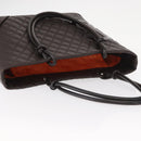 CHANEL Cambon Line Matelasse Bag Lamb Skin Dark Brown Silver CC Auth BA9000SAM-7