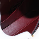 CHANEL Matelasse 25 Double Flap Chain Bag Lamb Skin Black Gold CC Auth BA9001SAM-11