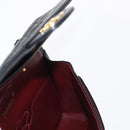 CHANEL Matelasse 25 Double Flap Chain Bag Lamb Skin Black Gold CC Auth BA9001SAM-26