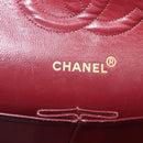 CHANEL Matelasse 25 Double Flap Chain Bag Lamb Skin Black Gold CC Auth BA9002SAV-21