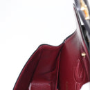 CHANEL Matelasse 25 Double Flap Chain Bag Lamb Skin Black Gold CC Auth BA9003SAV-25