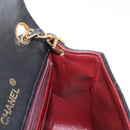 CHANEL Mini Matelasse 17 Chain Bag Lamb Skin Black Gold CC Auth BA9004SAM-22