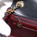 CHANEL Mini Matelasse 17 Chain Bag Lamb Skin Black Gold CC Auth BA9004SAM-24