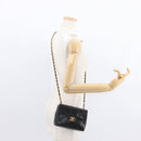 CHANEL Mini Matelasse 17 Chain Bag Lamb Skin Black Gold CC Auth BA9004SAM-28