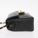 CHANEL Mini Matelasse 17 Chain Bag Lamb Skin Black Gold CC Auth BA9004SAM-6
