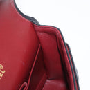 CHANEL Matelasse 25 Double Flap Chain Bag Lamb Skin Black Gold CC Auth BA9005SAM-26